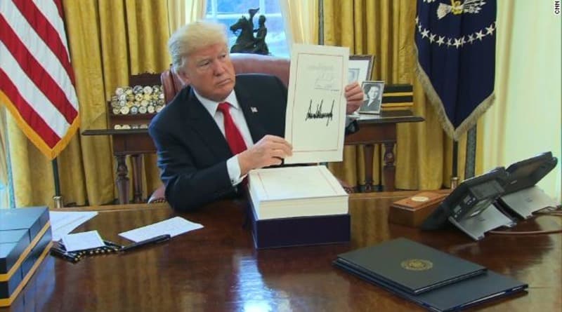 Trump signed a law on tax reform