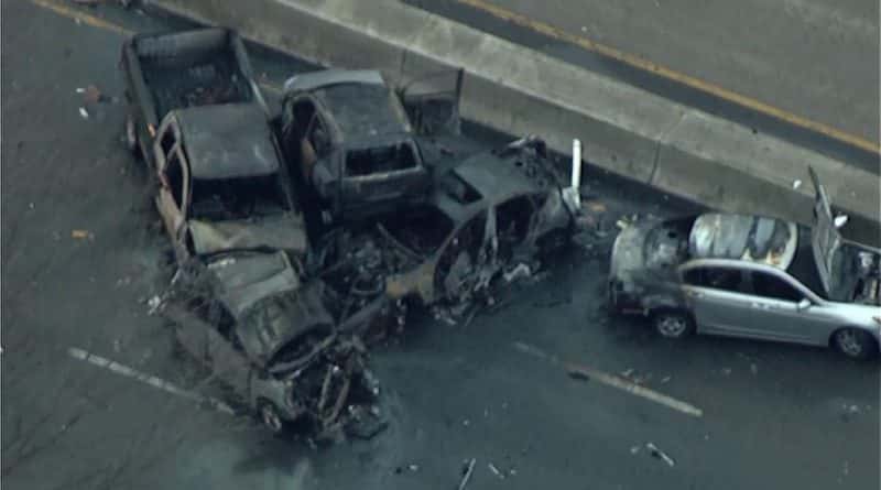 In new Jersey, encountered 7 cars: 2 dead, 6 wounded