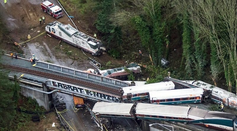 The Amtrak train was speeding: a preliminary version of the accident