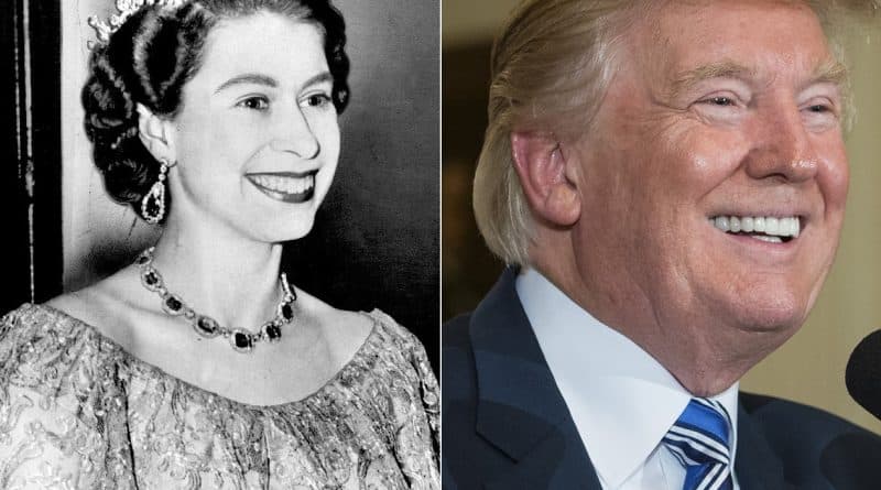 Wikipedia: people read about trump and Elizabeth II