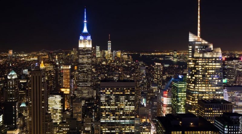 Today the Empire State Building light-show suits in honor of the phantom of the Opera