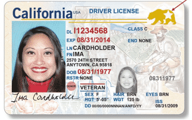California will start accepting applications for driving licences of the new sample