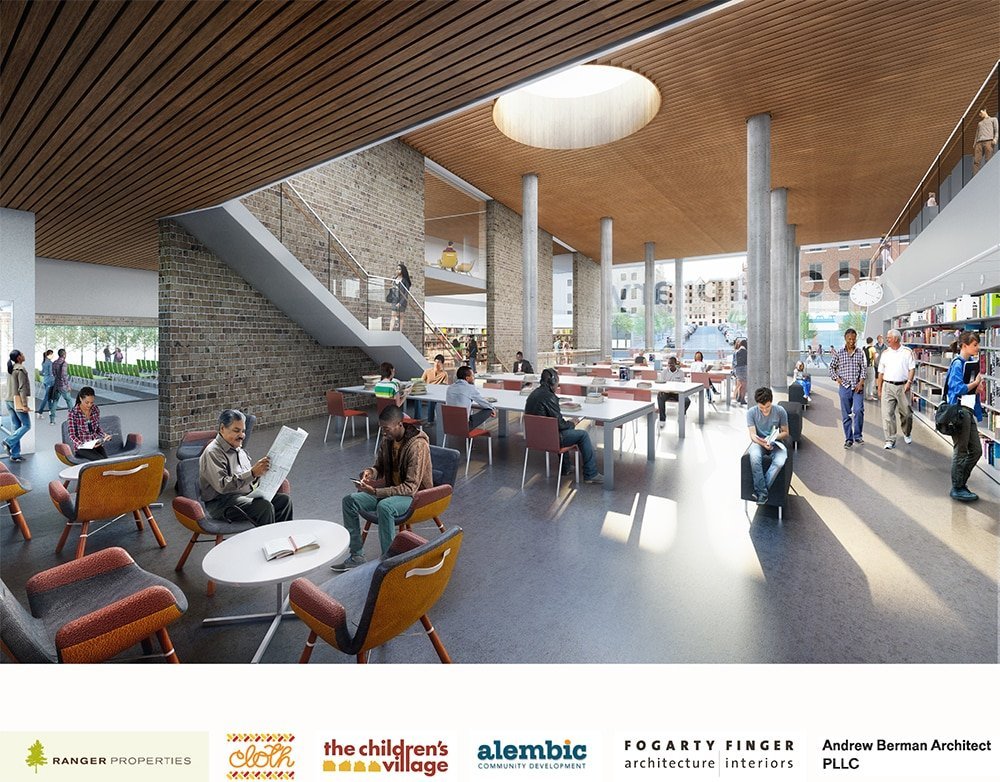Reconstruction of Inwood Library will add 175 apartments in the affordable housing program