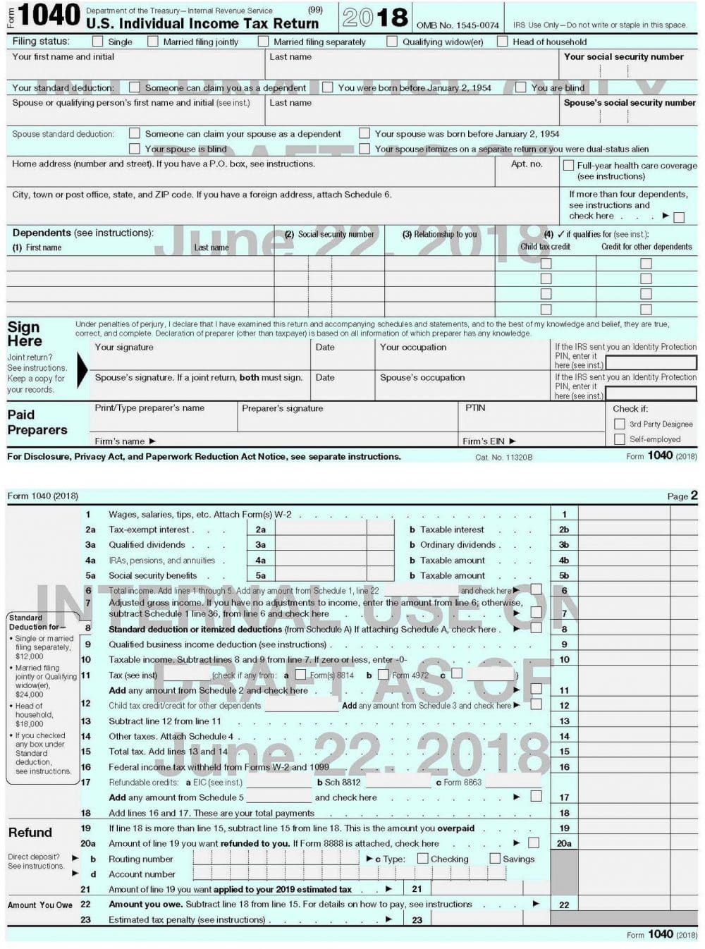 New form tax report 1040 will be more difficult old