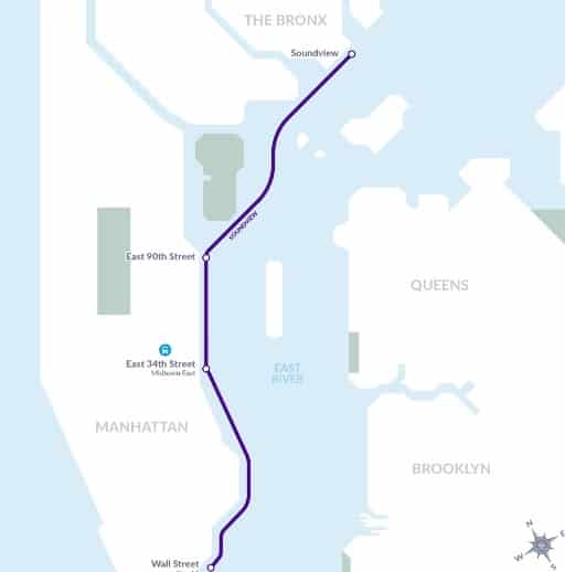 In August will start a new ferry routes, Ferry from NYC Lower East side and the Bronx