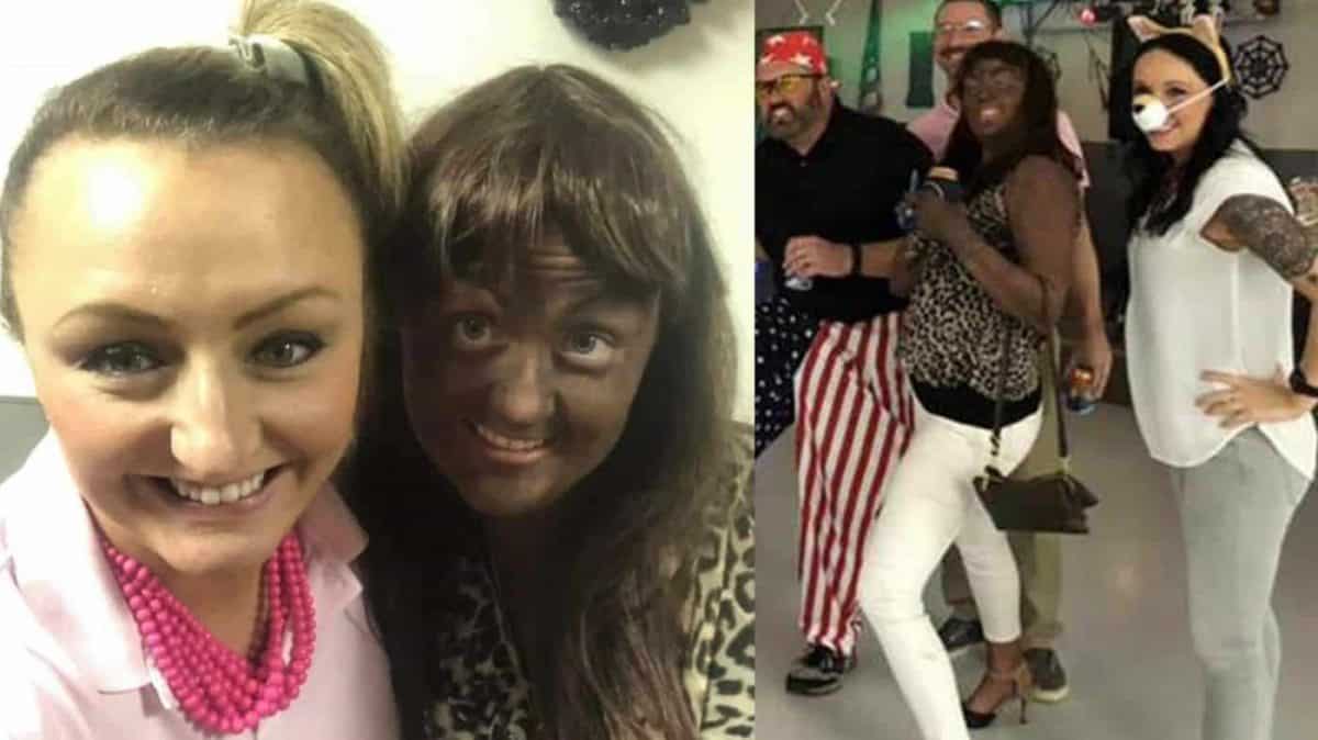 The teacher zagrimirovannyh under a black character for Halloween, is under investigation