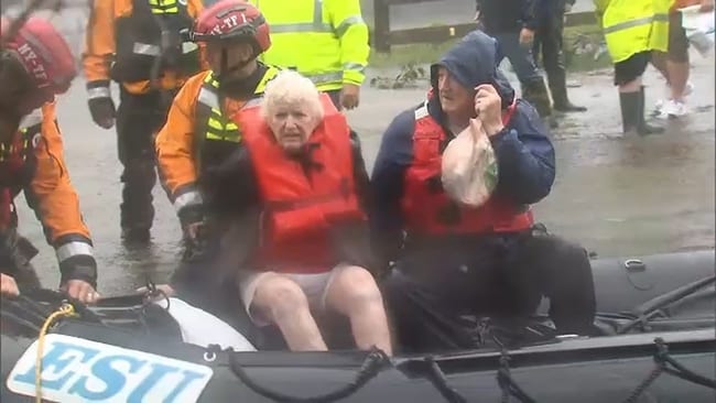Rescuers from new York during hurricane went to North Carolina and rescued 127 people