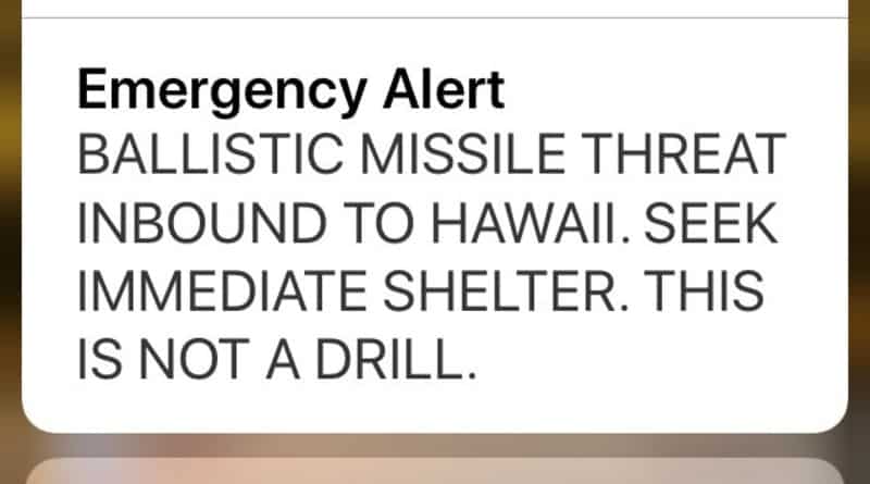 A resident of Hawaii filed a lawsuit for a heart attack, which was due to a false missile alarm