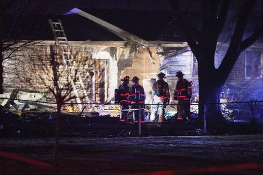 In the largest city of South Dakota light aircraft crashed in a residential area