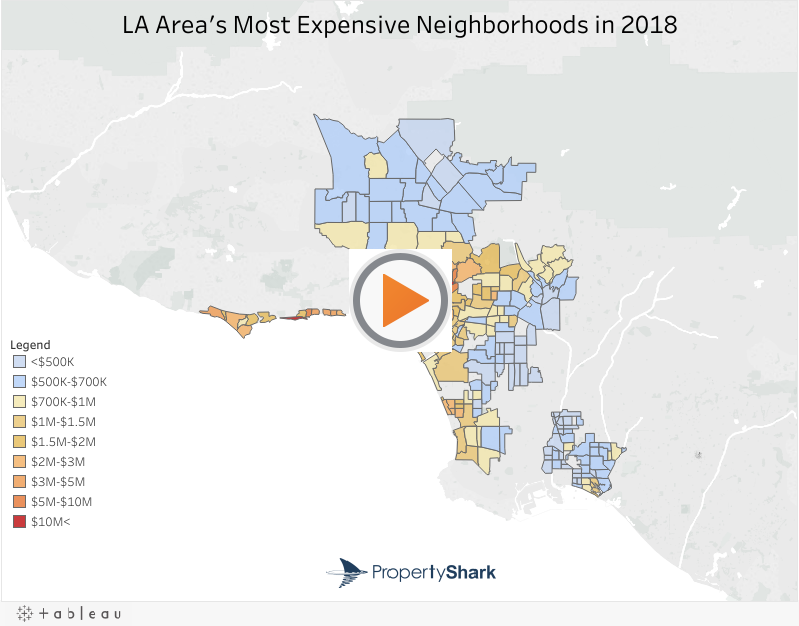 A new map of the real estate market confirms that the house in Los Angeles is expensive