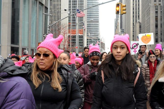 Women’s marches held in several USA cities. In new York two