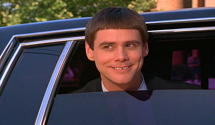 The student has violated the dress code and the teacher cut it as the hero of the film «Dumb and dumber»