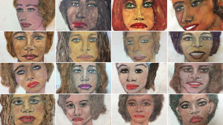 A serial killer painted portraits of his victims. The FBI posted them and asks for help