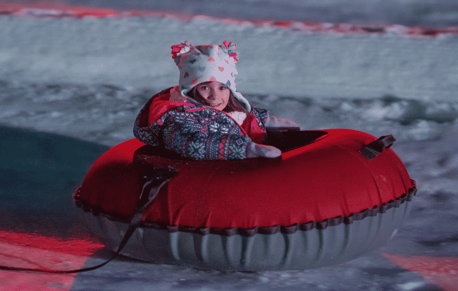 Spring on the nose, but at peek’n Peak Resort you can ride on an inflatable sled