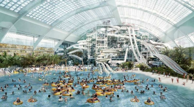 Ice rink, water Park, Ferris wheel and 2 amusement Park in new York will open a giant Megamall