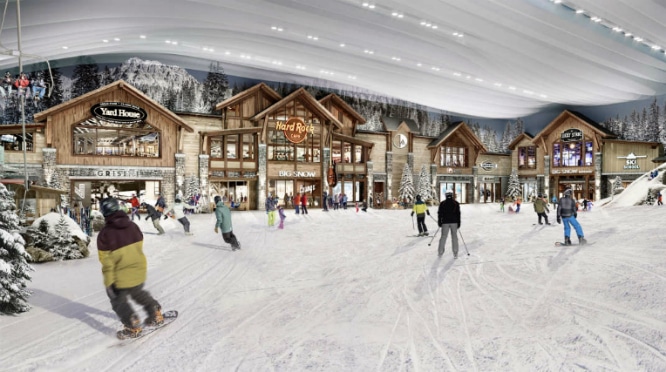 Ice rink, water Park, Ferris wheel and 2 amusement Park in new York will open a giant Megamall