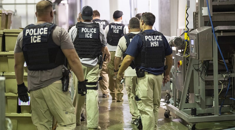 Per day ICE conducted a few raids on US companies: arrested nearly 700 people