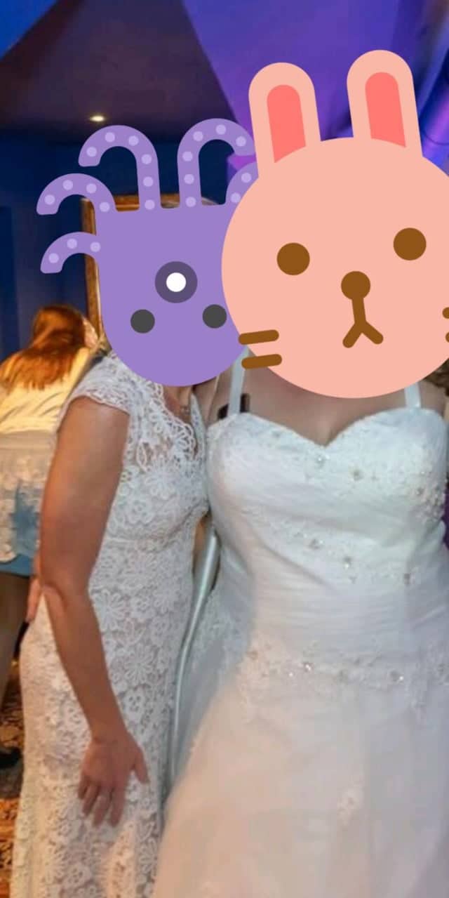 Guest eclipsed the bride, wearing a wedding white lace dress