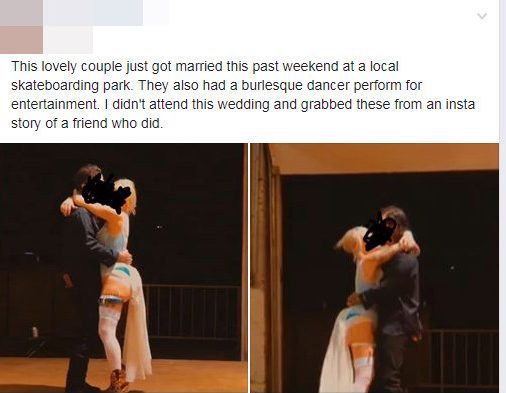 Social networks made fun of the bride who wear wedding underwear with dress veil instead