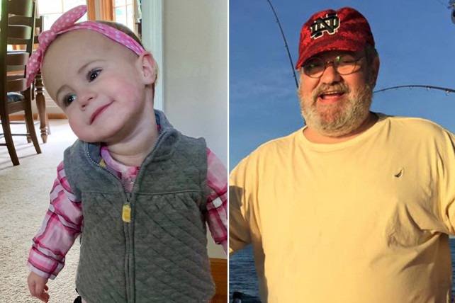 Grandpa, who was accused of killing 18-month-old granddaughter fell from the window of a cruise ship, blamed his blindness