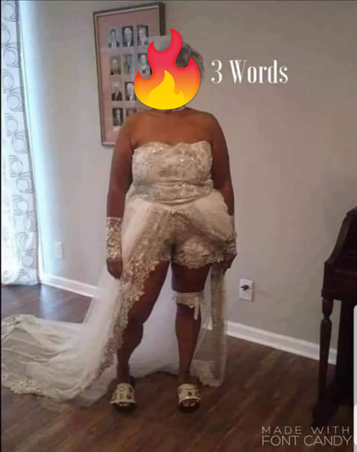 Social media horror from the bride, who wore a wedding "underwear"...