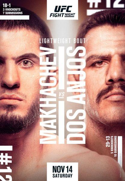 UFS presented a poster for the fight Makhachev — Dos Anjos