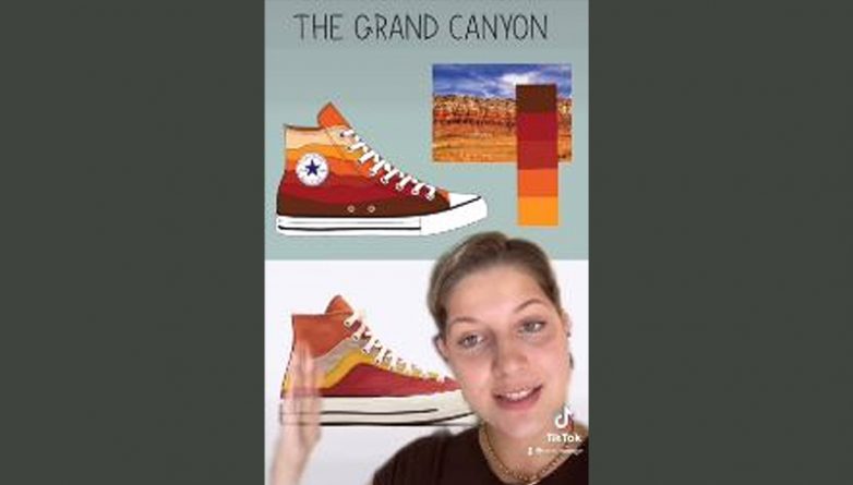 A social media user claims that Converse stole the design of sneakers from her