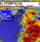Storm Elsa is approaching Florida. Where is the storm warning?